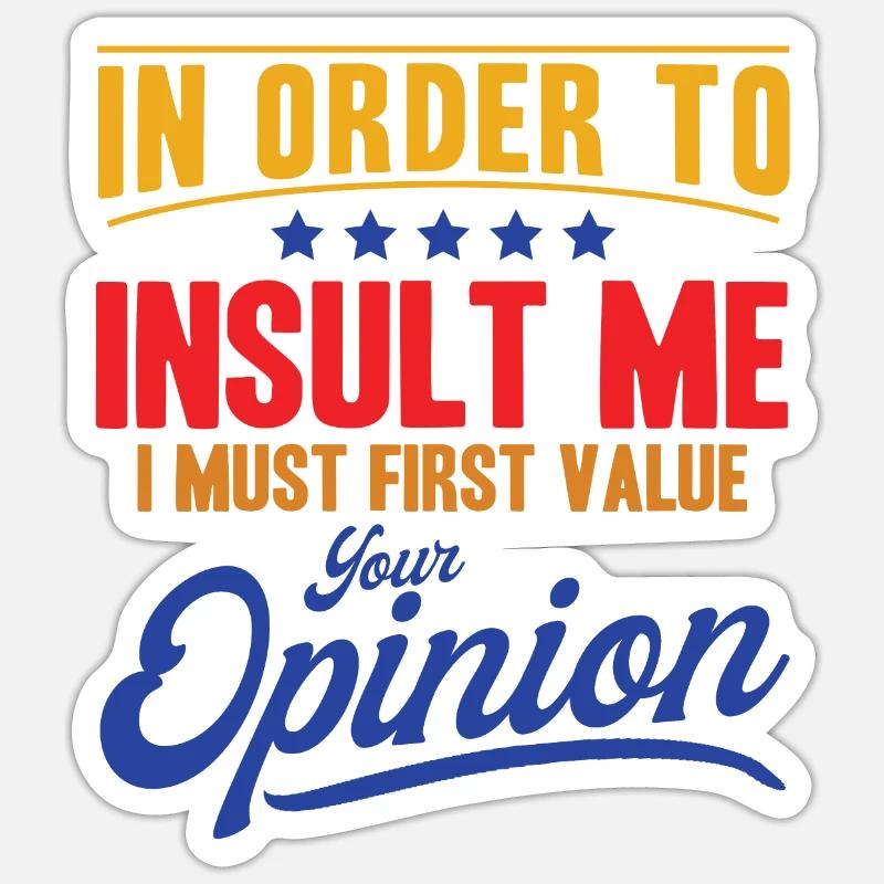 Sarkasmus Ironie Sarkastisch Geschenk - Sticker Größe S (10 x 10 cm) - Mattweiß
