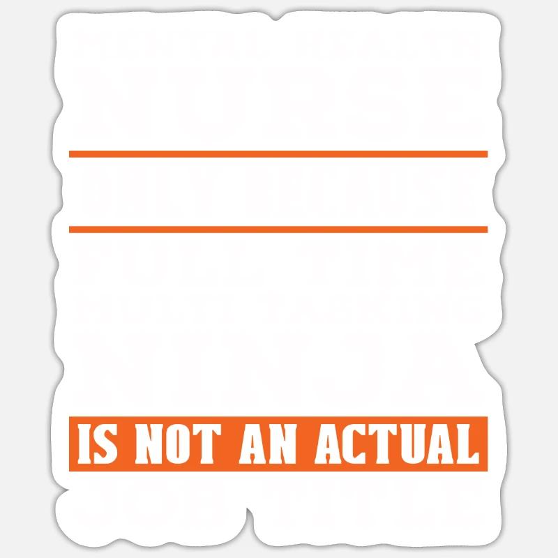 Krankenschwester Ninja - Sticker Größe S (10 x 10 cm) - Mattweiß
