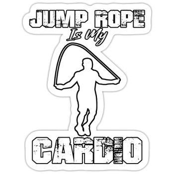 Speed Rope Skipping - Sticker size S (10 x 10 cm) - white matte - Front