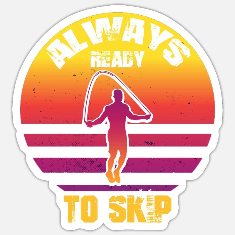 Speed Rope Skipping - Sticker size S (10 x 10 cm) - white matte