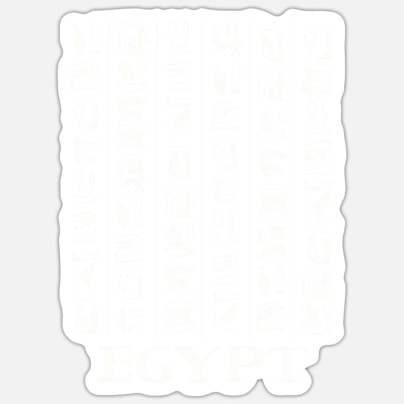 Hieroglyphics Pyramids Ancient Egypt - Sticker size S (10 x 10 cm) - white matte