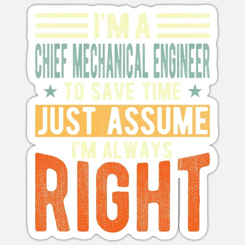 Chief Mechanical Engineer Sticker size S (10 x 10 cm)