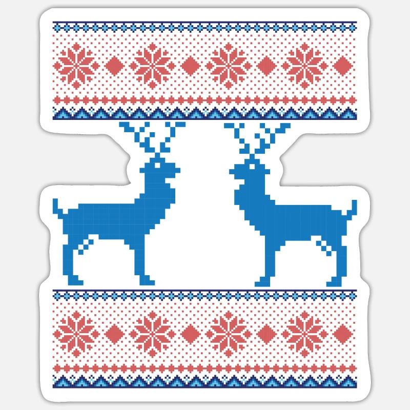 Joyeux noel - Sticker taille S (10 x 10 cm) - blanc mat