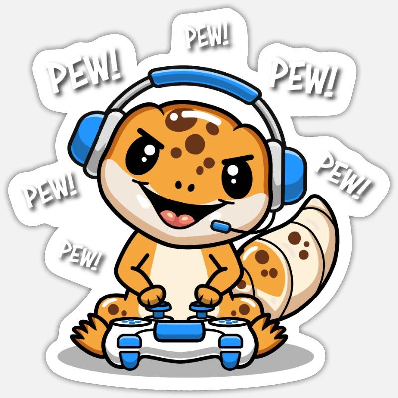 Leopardgecko Sticker Größe S (10 x 10 cm)