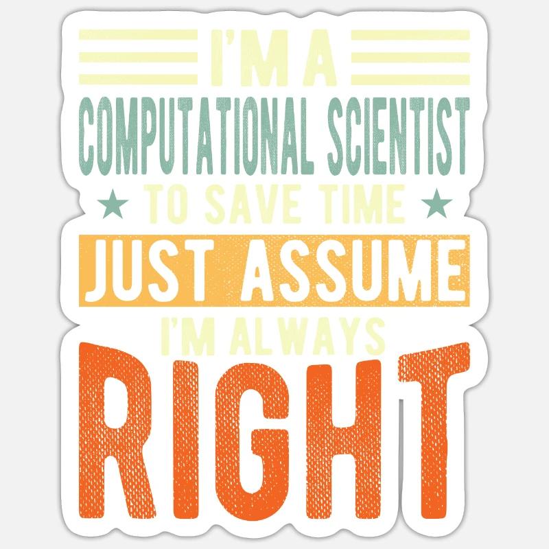 Computer Scientist - Sticker size S (10 x 10 cm) - white matte