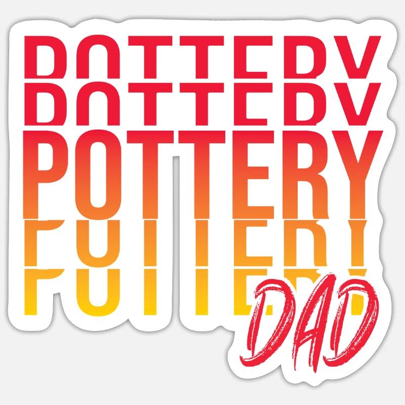 Make pottery - Sticker size S (10 x 10 cm) - white matte