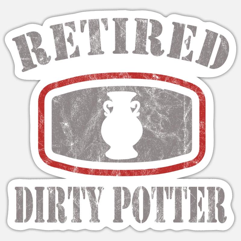 Make pottery - Sticker size S (10 x 10 cm) - white matte