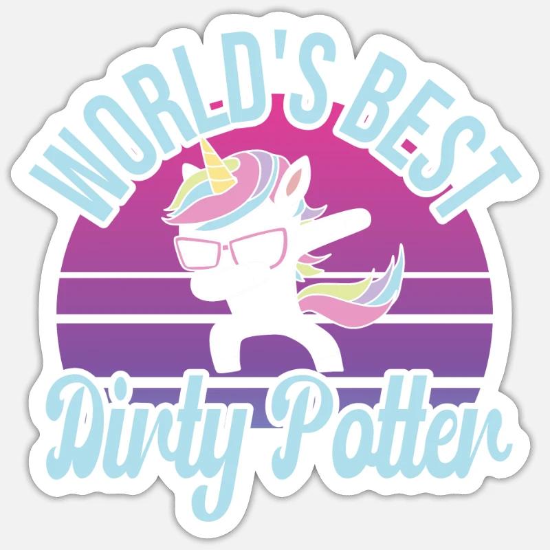 Make pottery - Sticker size S (10 x 10 cm) - white matte