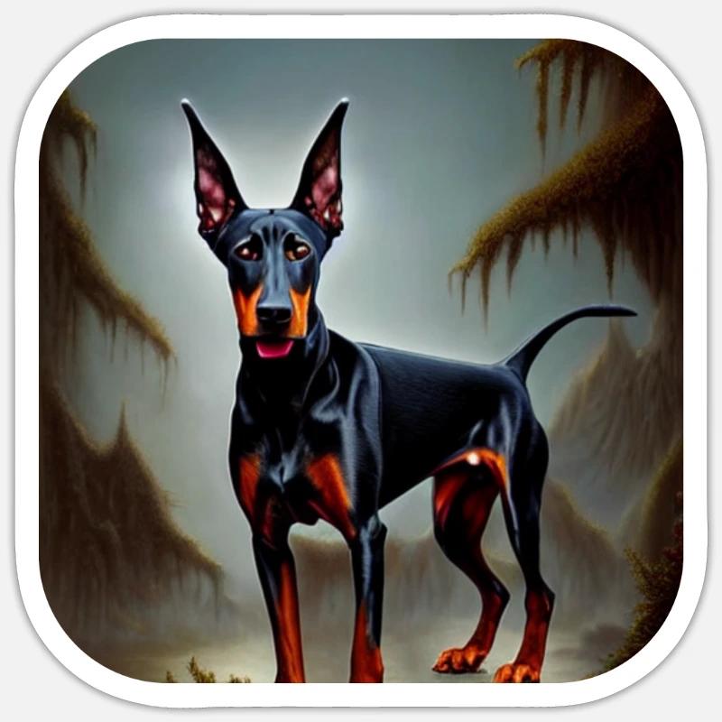 Doberman Sticker size S (10 x 10 cm)