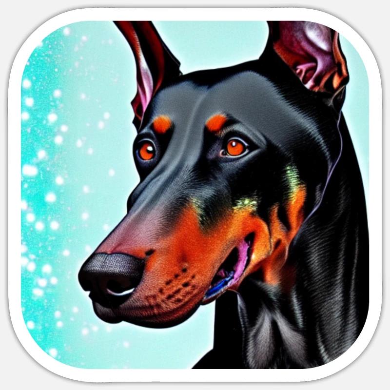 Doberman Sticker size S (10 x 10 cm)