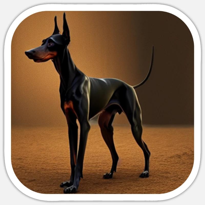 Doberman Sticker size S (10 x 10 cm)