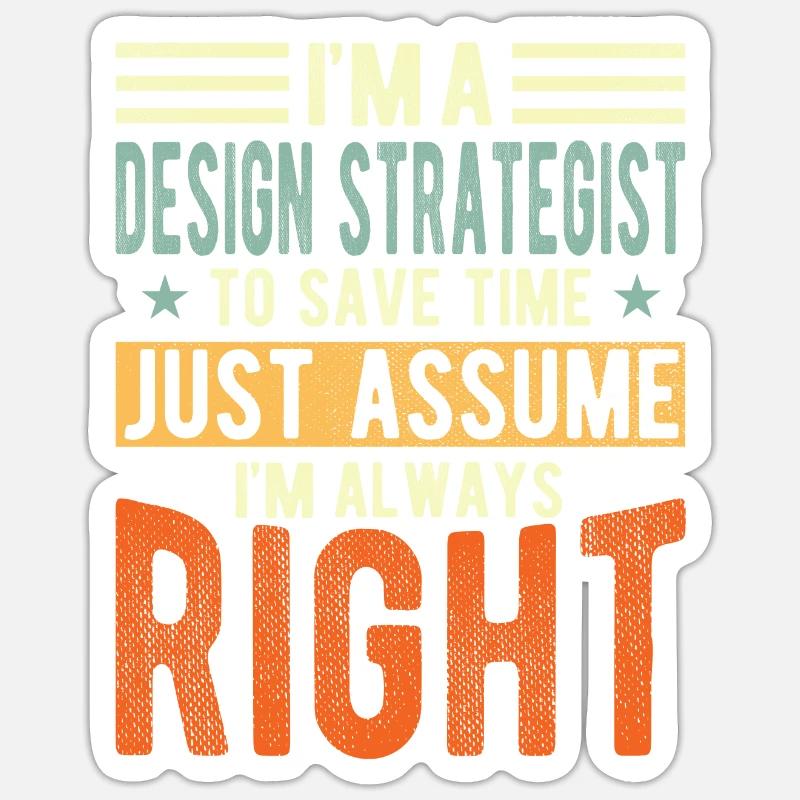 Stratège en conception Sticker taille S (10 x 10 cm)