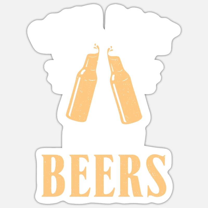 Biertrinker Bier Geschenke Sticker Größe S (10 x 10 cm)