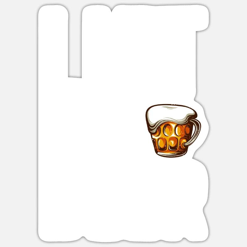 Biertrinker Bier Geschenke Sticker Größe S (10 x 10 cm)