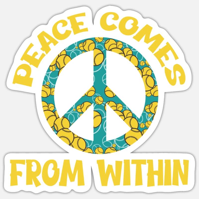 Finde deinen Frieden Blumen Hippie Glückseligkeit - Sticker Größe S (10 x 10 cm) - Mattweiß