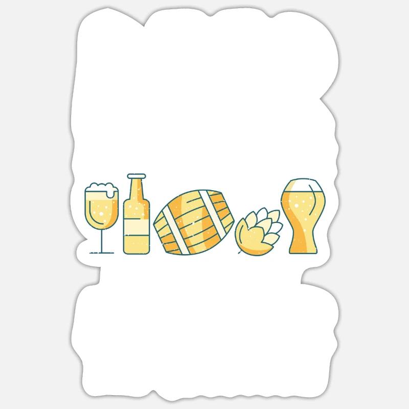 Biertrinker Bier Geschenke Sticker Größe S (10 x 10 cm)