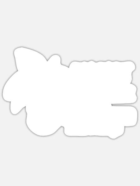 Du bist wie meine Calathea immer beleidigt - Sticker Größe S (10 x 10 cm) - Mattweiß