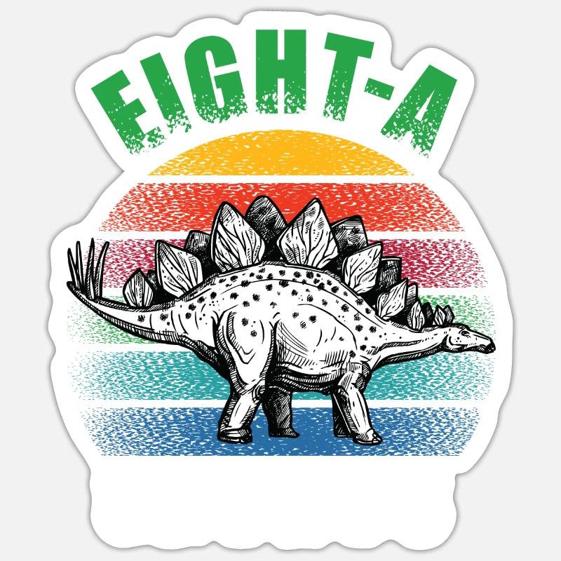 Eight-A Saurus - Sticker size S (10 x 10 cm) - white matte