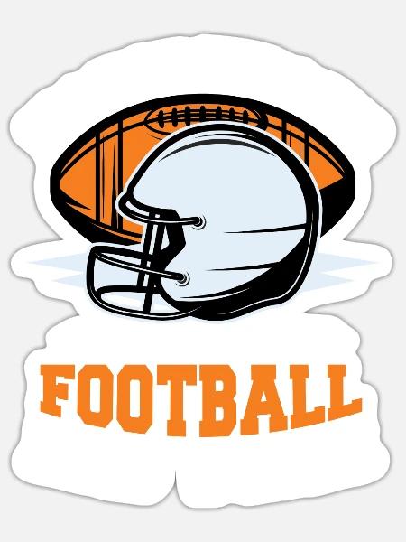 This Is My Football Dad Voice American Football - Sticker Größe S (10 x 10 cm) - Mattweiß
