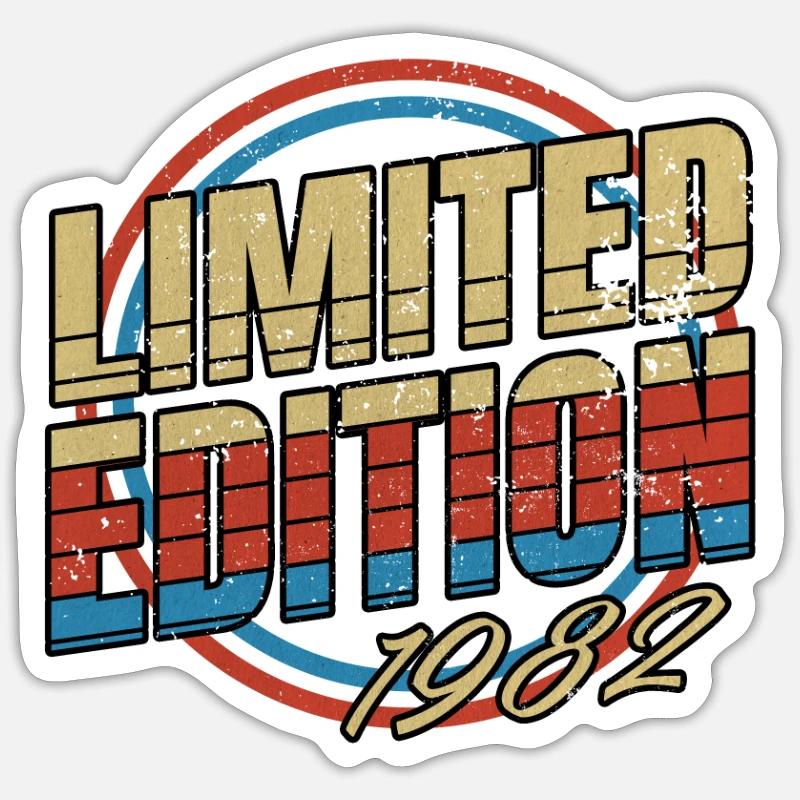Edition Limitée Millésime 1982 - Sticker taille S (10 x 10 cm) - blanc mat