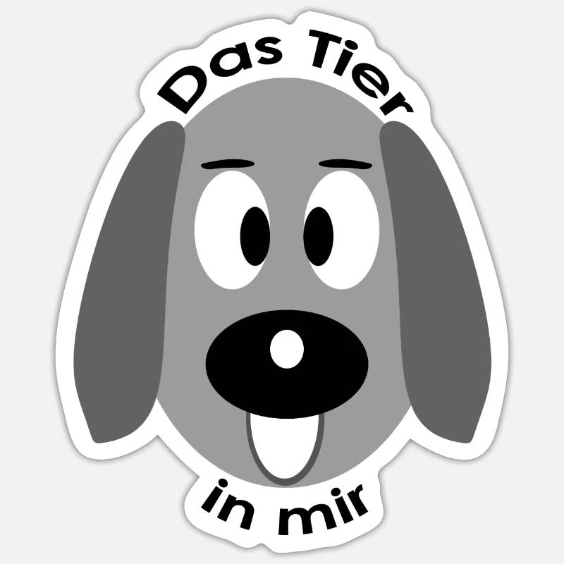 das tier in mir Sticker Größe S (10 x 10 cm)