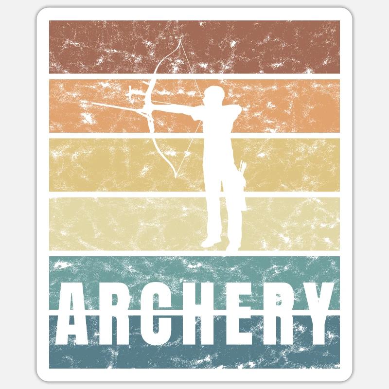 Tir à l’arc Tir à l’arc Flèche d’arc Crunge Sticker taille S (10 x 10 cm)