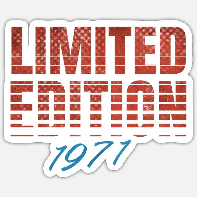 Edition Limitée 1971 Millésime - Sticker taille S (10 x 10 cm) - blanc mat