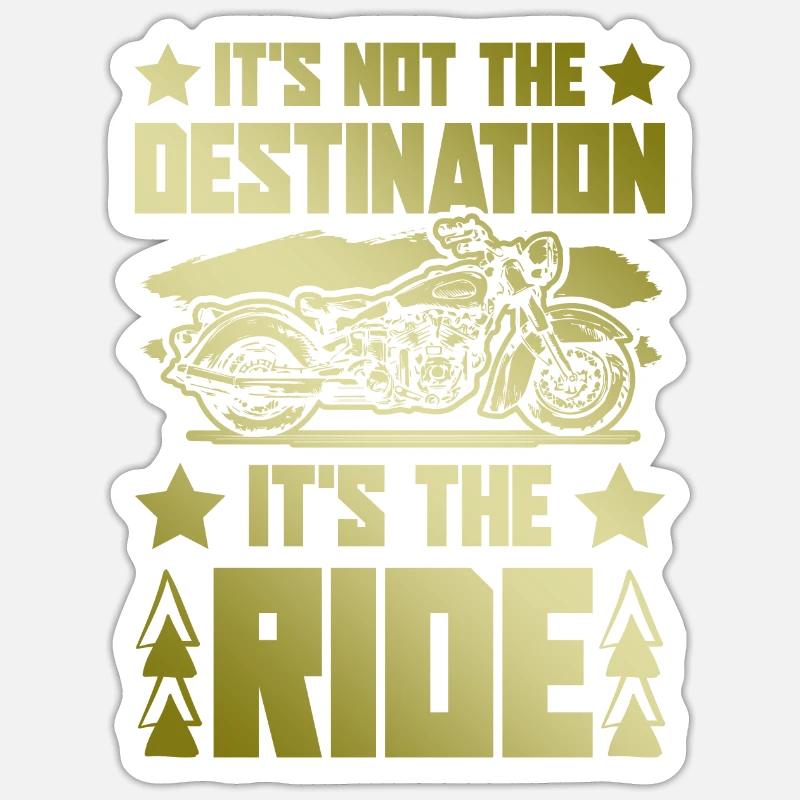 Motorcycle Destination - Sticker size S (10 x 10 cm) - white matte