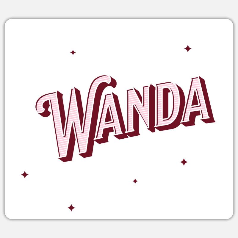 Wanda name personalized - Sticker size S (10 x 10 cm) - white matte