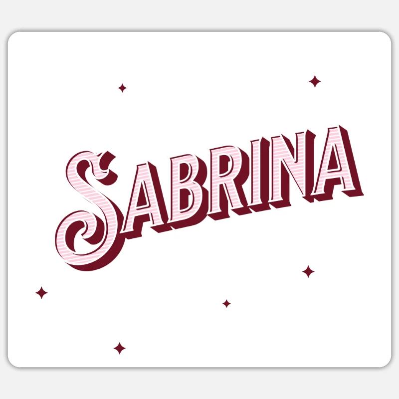Sabrina's name personalized - Sticker size S (10 x 10 cm) - white matte