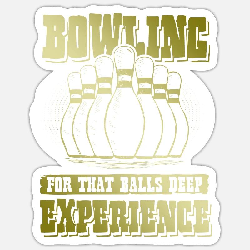 Expérience de bowling - Sticker taille S (10 x 10 cm) - blanc mat