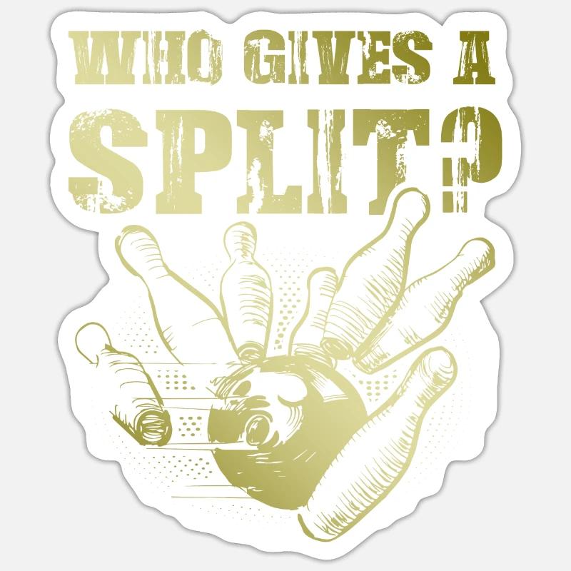Bowling Split - Sticker size S (10 x 10 cm) - white matte