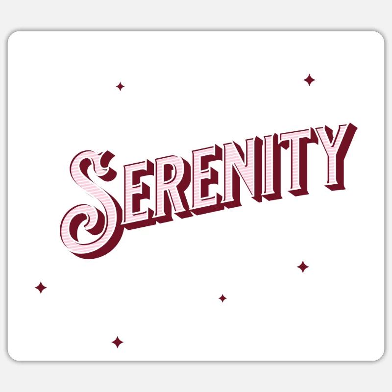 Serenity name personalized - Sticker size S (10 x 10 cm) - white matte