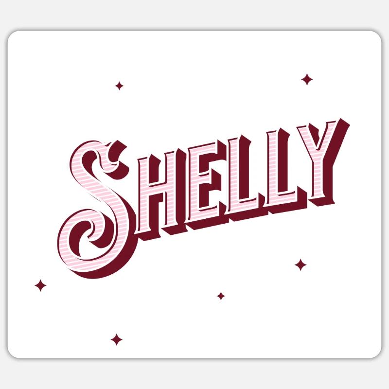 Shelly name personalized - Sticker size S (10 x 10 cm) - white matte