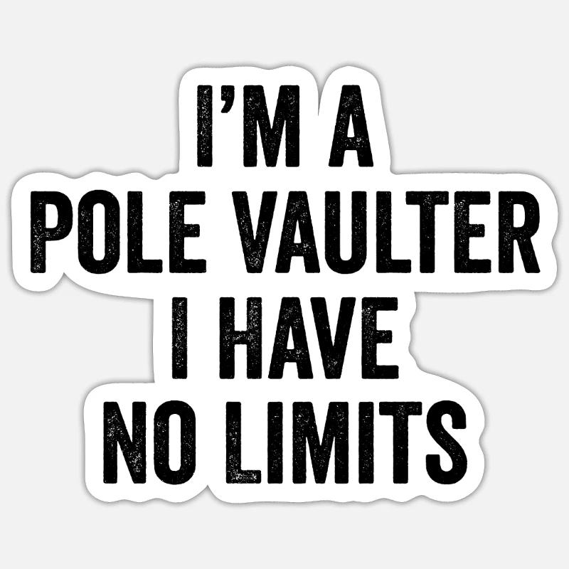 Fun pole vault Sticker size S (10 x 10 cm)