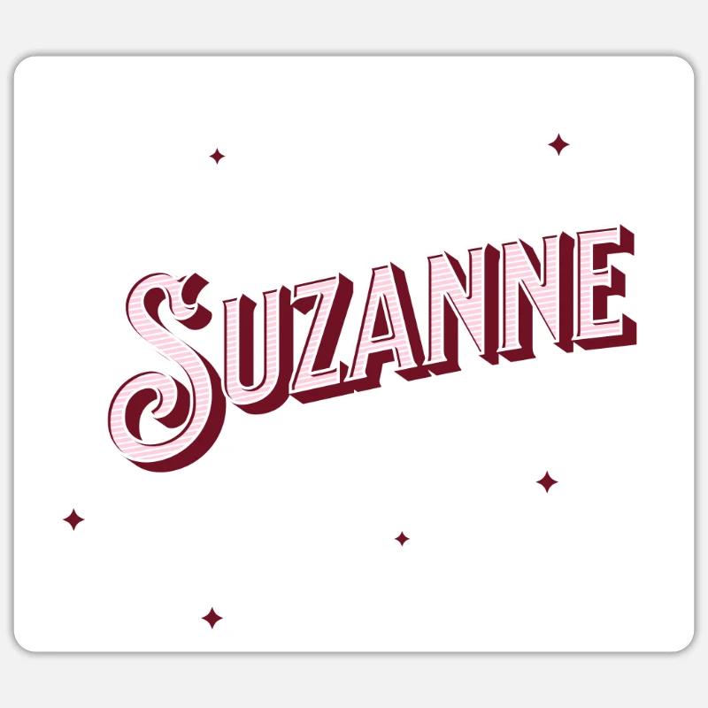 Suzanne name personalized - Sticker size S (10 x 10 cm) - white matte
