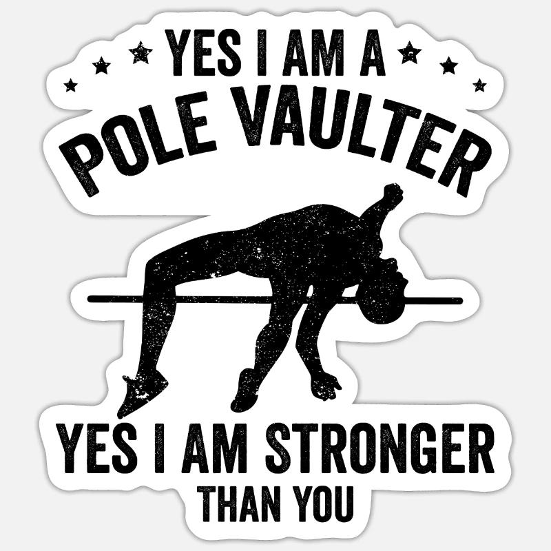 Saut à la perche Sticker taille S (10 x 10 cm)