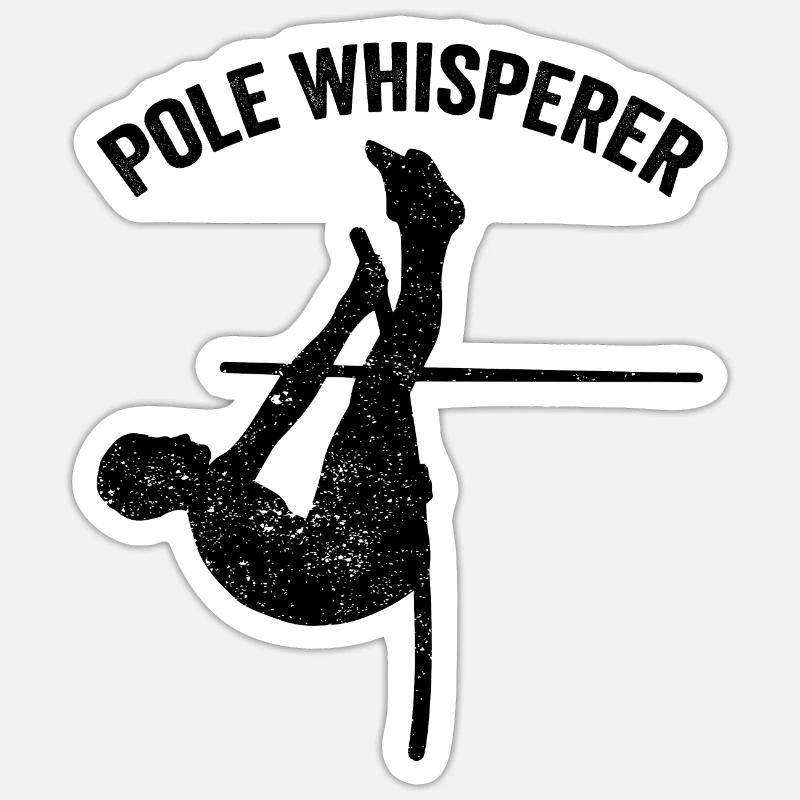 Fun Pole Vault Pole Vault - Sticker size S (10 x 10 cm) - white matte