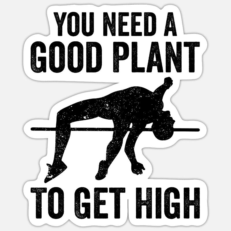 Fun pole vault Sticker size S (10 x 10 cm)