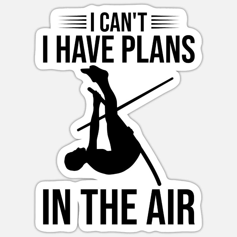 Fun pole vault - Sticker size S (10 x 10 cm) - white matte