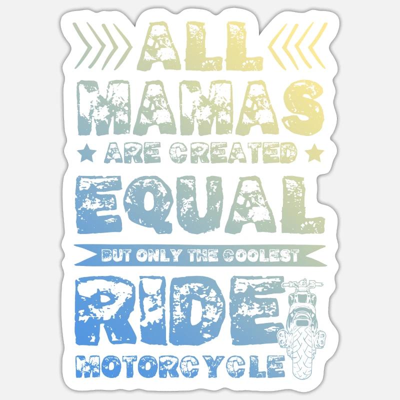 Mama Motorcycle - Sticker size S (10 x 10 cm) - white matte