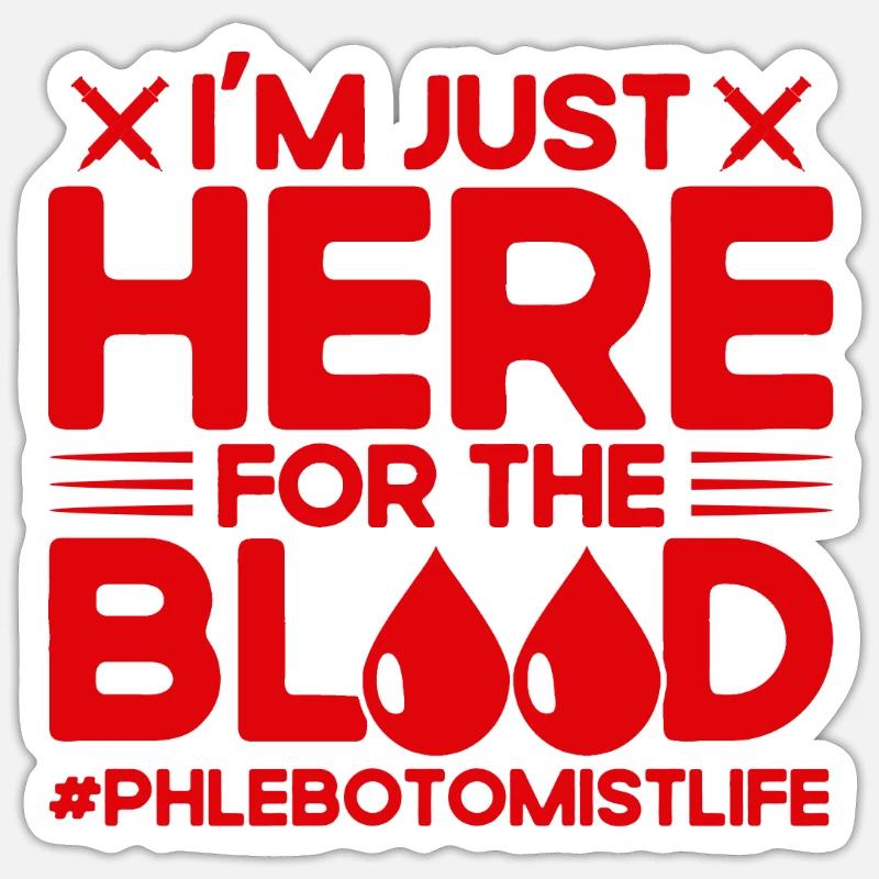 Phlebotomist Blutabnahme Phlebotomie Labor Geschen Sticker Größe S (10 x 10 cm)