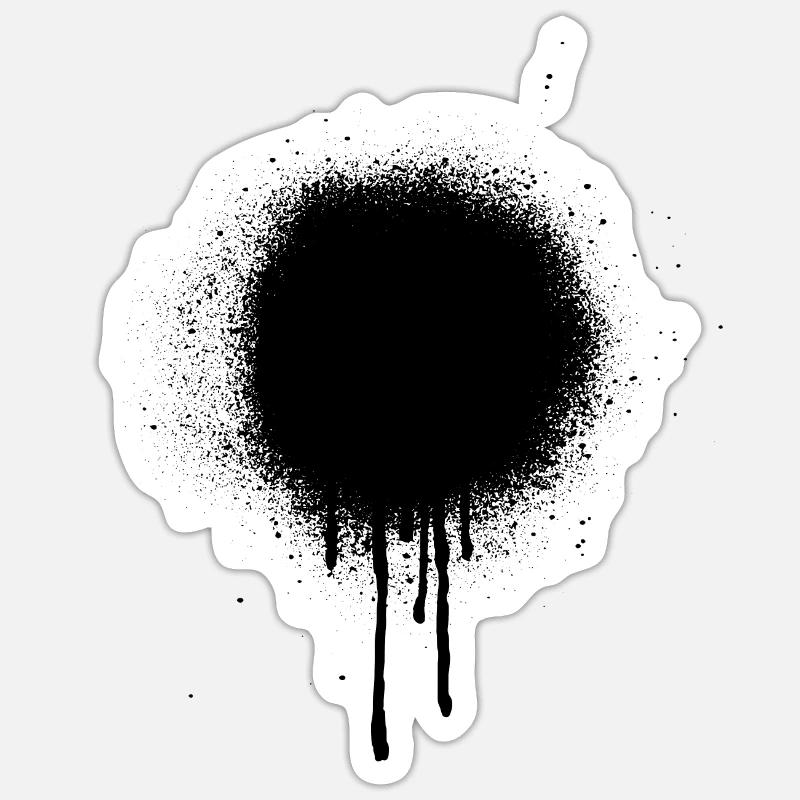 Graffiti Fleck - Sticker Größe S (10 x 10 cm) - Mattweiß