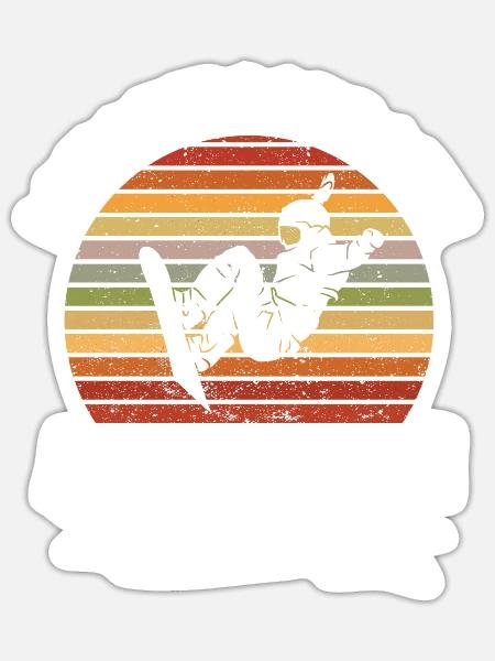 I Snowboard Like An Old Man Snowboarding Winter - Sticker Größe S (10 x 10 cm) - Mattweiß