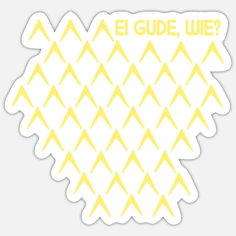 Egg gude as ribbed Abbelwoiglas pattern Cider Sticker size S (10 x 10 cm)