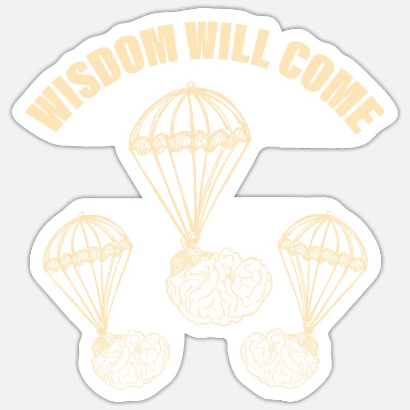 Sarcasm Wisdom Becomes Coming Brain Know-it-All Sticker size S (10 x 10 cm)