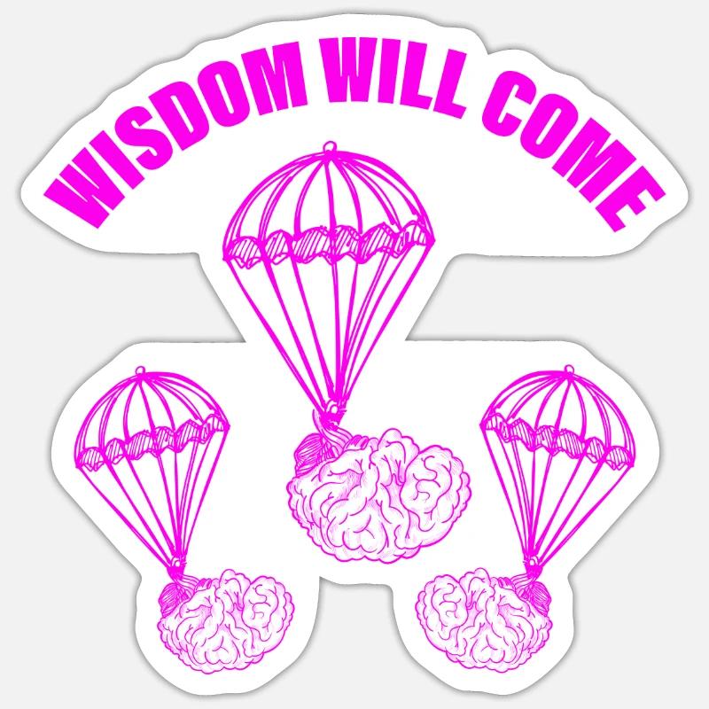 Sarcasm Wisdom Becomes Coming Brain Know-it-All Sticker size S (10 x 10 cm)
