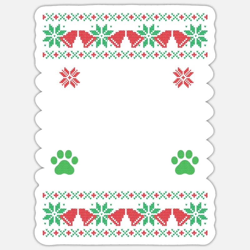 Noël drôle de chat Chat arbre de Noël Chat Sticker taille S (10 x 10 cm)