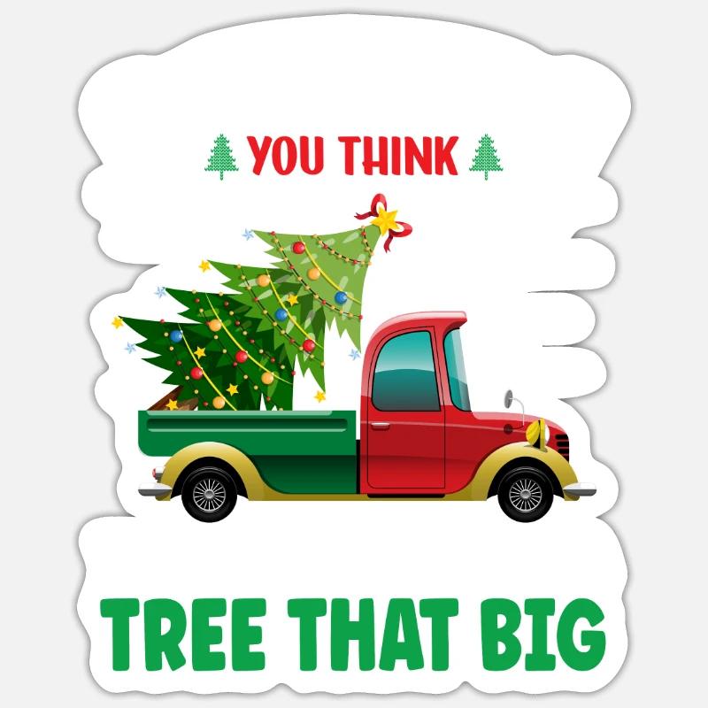 Noël avec conception d’arbre de Noël Sticker taille S (10 x 10 cm)