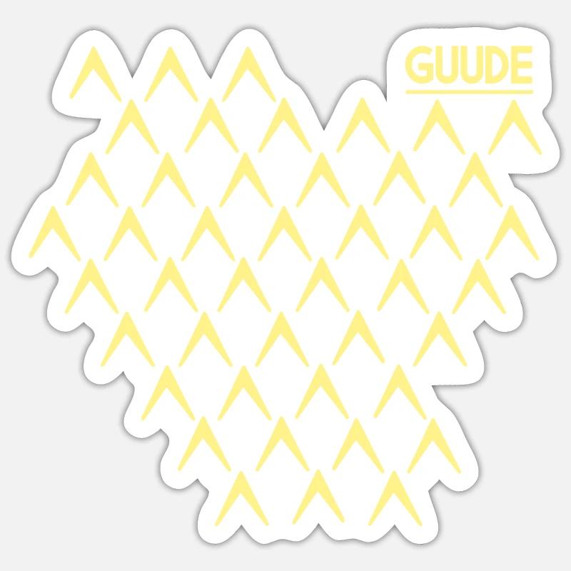 Guude Ribbed Abbelwoiglas pattern Cider Bembel Sticker size S (10 x 10 cm)